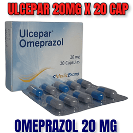 ULCEPAR 20 MG X 20 CAP -OMEPRAZOL-MEDICBRAND- VTO NOV 25- UBI 7-C