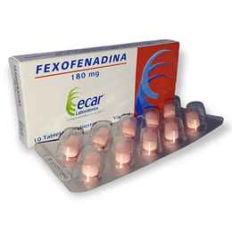 FEXOFENADINA 180 MG X 10 TAB - -ECAR -VTO OCT 24 -UBI 13-B