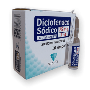 DICLOFENACO 75MG/3ML X 10 AMP- - VITALIS- - UBI 22-C