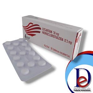 LOSARTAN 50 MG + HCT 12.5 MG X 30 TAB - - ECAR- 13-C
