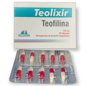 TEOLIXIR 125 MG X 30 CAP- TEOFILINA 125 MG- ANGLOPHARMA- - UBI 2-C
