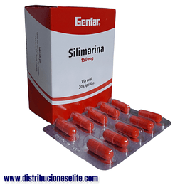 SILIMARINA 150 MG X 20 CAP --GENFAR- CUM 38012-01-LOTE C01629A-VTO AGO 24 UBI 7-F