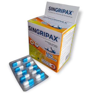 SINGRIPAX X 100 CAP -ACETAMINOFEN+ FENILEFRIN+ CETIRIZINA+ CAFEINA -HC -UBI 26-C