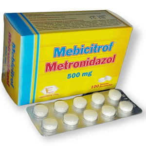 MEBICITROF 500 MG X 100 TAB- METRONIDAZOL 500 MG- LABQUIFAR- - UBI 4-E