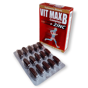 VIT MAX B + ZINC X 30 CAP- COMPLEJO B + ZINC- NATURALMENTE- 20-F*
