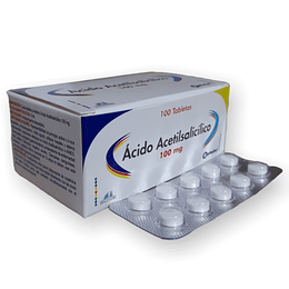 ACIDO ACETILSALICILICO 100 MG X 100 TAB- - ANGLOPHARMA- VTO JUL 25- UBI 2-B