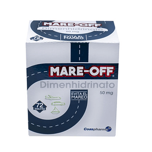 MARE-OFF 50 MG X 72 TAB- DIMENHIDRINATO 50 MG- MEDICBRAND- - UBI 7-B