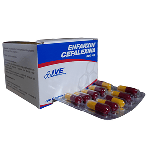 ENFARXIN 500 MG X 100 CAP (CEFALEXINA)- - LG-PHARMA- - UBI 7-D