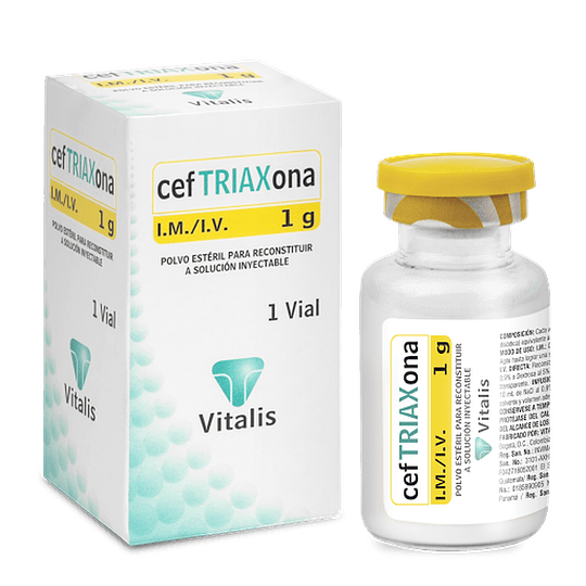 CEFTRIAXONA 1 GR X 1 AMP --VITALIS UBI 7-F