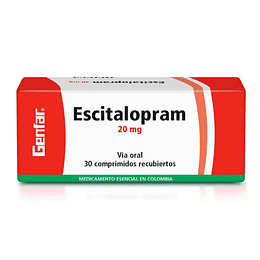 ESCITALOPRAM 20 MG X 30 TAB --GENFAR UBI 7-F