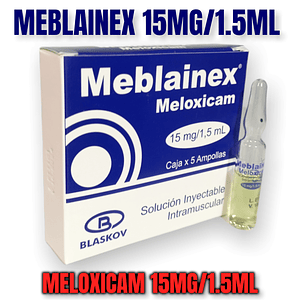 MEBLAINEX 15MG/1.5ML X 5 AMP- MELOXICAM 15 MG- BLASKOV- - UBI 18-F