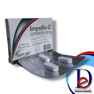 IMPOFIN Z 500 MG X 3 TAB - AZITROMICINA 500MG- IMPOFAR- 12-C