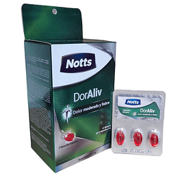 DORALIV 400 MG X 36 CAP BLANDAS-IBUPROFENO 400-NOTTS-LOTE 107721-VTO AGO 23 UBI