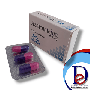 AZITROMICINA 500 MG X 3 CAP- - COLMED- - UBI 7-D