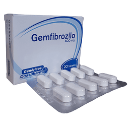 GEMFIBROZILO 600 MG X 20 TAB- - COASPHARMA- VTO JUL 27- UBI 6-D