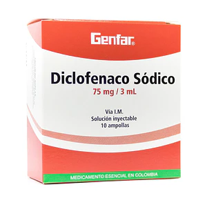 DICLOFENACO 75MG/3ML X 10 AMP- - GENFAR- 28-C