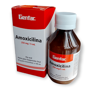 AMOXICILINA 250MG/5ML SUSP X 100 ML- - GENFAR- 20-A