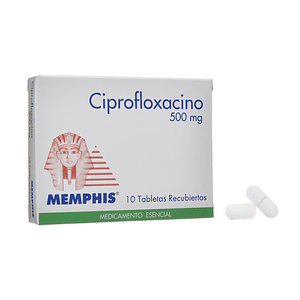 CIPROFLOXACINO 500 MG X 10 TAB - - MEMPHIS- 15-D