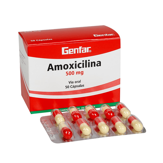 AMOXICILINA 500 MG X 50 CAP - -GENFAR -VTO ENE 25 -UBI 20-A