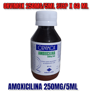 ORVIMOX 250ML/5ML SUSP X 60 ML - AMOXICILINA -MEDLINE- UBI 11-D