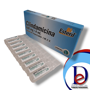 CLINDAMICINA 600MG/4ML X 10 AMP- - BIOESTERIL- 18-E