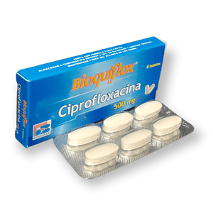 BIOQUIFLOX 500 MG X 6 TAB- CIPROFLOXACINA- BIOQUIFAR- 3-C