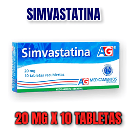 SIMVASTATINA 20 MG X 10 TAB --AG UBI 7-F