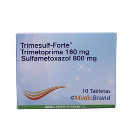 TRIMESULF FORTE 960 MG X 10 TAB -SULFAMETOXAZOL + TRIMETOPRIM 960 MG CJA X 10 TAB-MEDICBRAND UBI 7-F