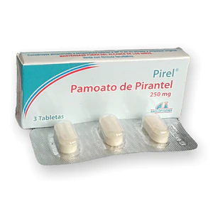 PIREL 250 MG X 3 TAB- PAMOATO DE PIRANTEL 250 MG- ANGLOPHARMA-UBI  2-A