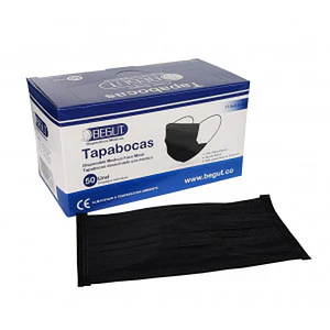TAPABOCAS BEGUT NEGRO X 50 EMP IND- - BEGUT- 29-A* *