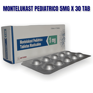 MONTELUKAST 5 MG X 30 TAB MASTIC- - HETERO- 10-F