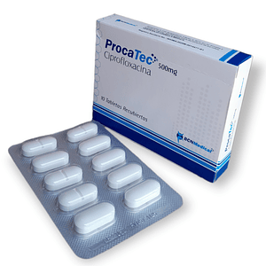 PROCATEC 500 MG X 10 TAB- CIPROFLOXACINA 500 MG- FAES- - UBI 17-A