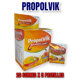 PROPOLVIK NARANJA X 20 SBS X 5 PAST -PROPOLEO+ JENGIBRE+ MIEL DE ABEJAS+ POLEN -AIPHEX -VTO JUN 25 -