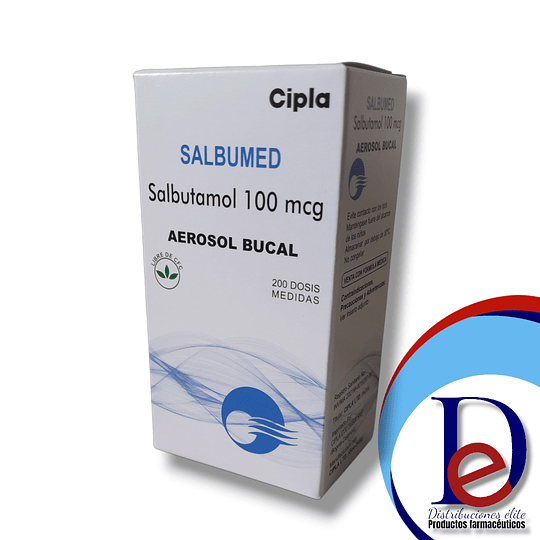 SALBUMED 100 MCG INHALADOR X 200 DOSIS- SALBUTAMOL- CIPLA- VTO AGO 25- UBI 19-B