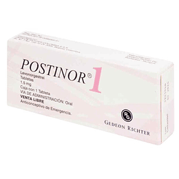 POSTINOR 1 X 1 TAB- LEVONOGESTREL- GEDEON RICHTER- VTO JUN 25- UBI 20-C