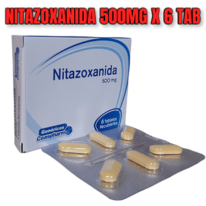 NITAZOXANIDA 500 MG X 6 TAB --COASPHARMA - UBI 7-B
