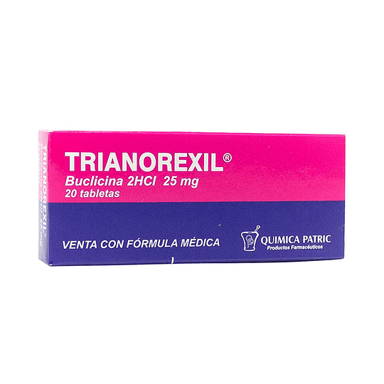 TRIANOREXIL 25 MG X 20 TAB -BUCLIZINA-QUIMICA PATRIC UBI 13-D