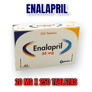 ENALAPRIL 20 MG X 250 TAB- - ANGLOPHARMA- - UBI 5-C