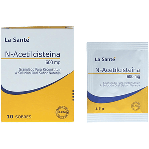 N ACETILCISTEINA 600 MG CJA X 10 SBS - - LASANTE- 21-E