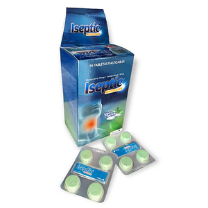 ISEPTIC GARGANTA MENTA X 96 TAB MAST- BENZOCAINA+ CETILPIRIDINIO- MEDICBRAND- UBI 6-E