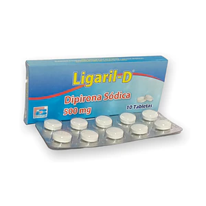 LIGARIL D 500 MG X 10 TAB -DIPIRONA 500MG -BIOQUIFAR -UBI 3-B