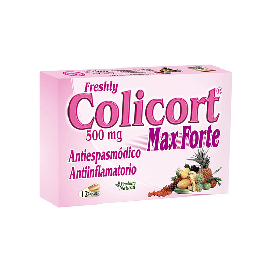 COLICORT MAX FORTE 500 MG X 12 CAP -FLORES DE MILENRAMA-NATURAL FRESHLY UBI 13-D