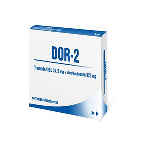 DOR 2 325MG/37.5MG X 10 TAB - TRAMADOL + ACETAMINOFEN- PROFMA- 16-A
