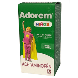 ADOREM NIÑOS JBE X 120 ML- ACETAMINOFEN- SIEGFRIED- LOTE 26651222- VTO DIC 25