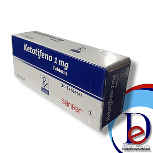 KETOTIFENO 1 MG X 30 TAB- - RECIPE- - UBI 16-C
