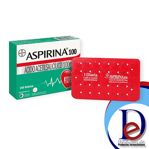 ASPIRINA 100 MG X 140 TAB- ACIDO ACETILSALICILICO 100 MG- BAYER- UBI 19-B