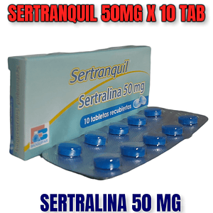 SERTRANQUIL 50 MG X 10 TAB- SERTRALINA 50 MG- BIOQUIFAR- - UBI 5-A
