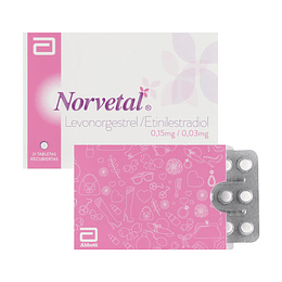 NORVETAL X 21 TAB- LEVONOGESTREL+ ETINILESTRADIOL- ABOOTT UBI 6-F