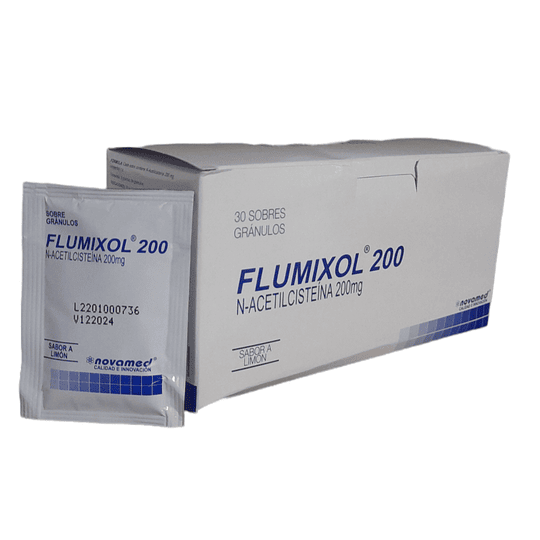 FLUMIXOL (N-ACETILCISTEINA 200MG) X 30 SBS -N-ACETILCISTEINA-NOVAMED- VTO JUN 26. UBI 23-C