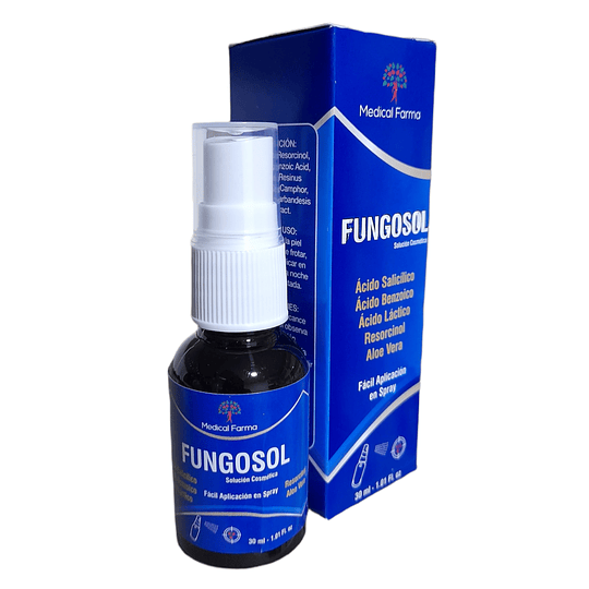 FUNGOSOL SPRAY X 30 ML -ACIDO SALICILICO+ ACIDO BENZOICO+ ACIDO LACTICO+ RESORCINOL+ALOE VERA -MEDIC